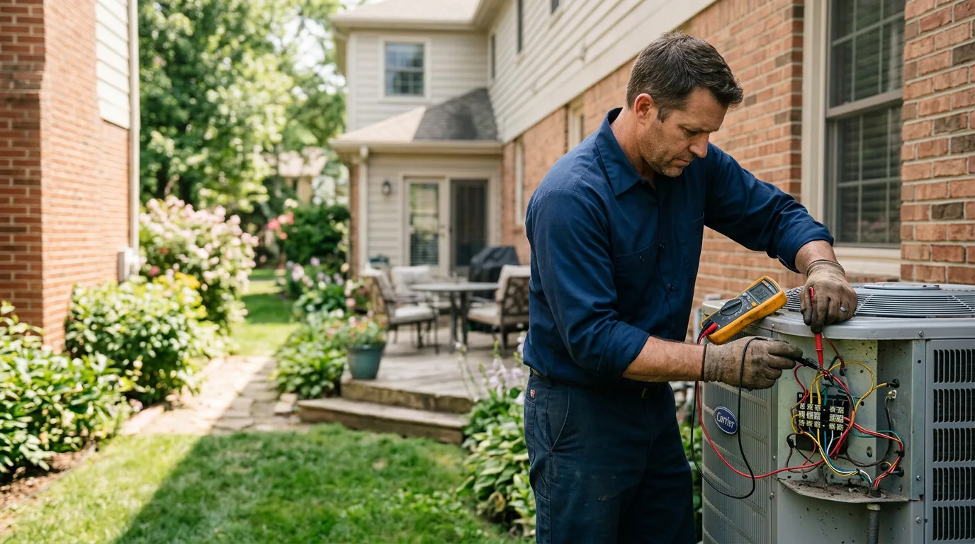 HVAC technician working near Mount Cory, OH
